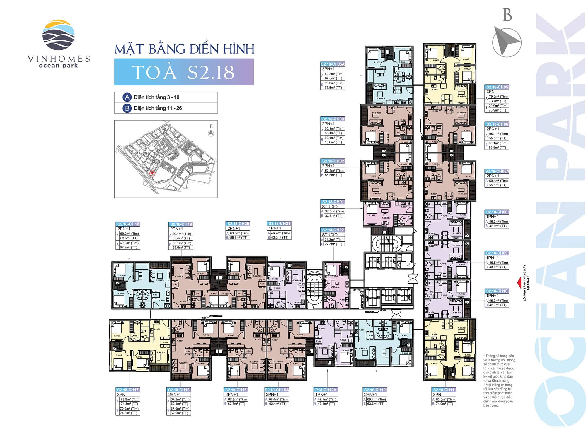 Thông tin tòa S2.18 Vinhomes Ocean Park 10